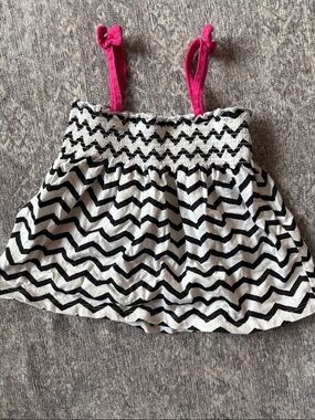 Koala Kids Black and White Chevron Dress